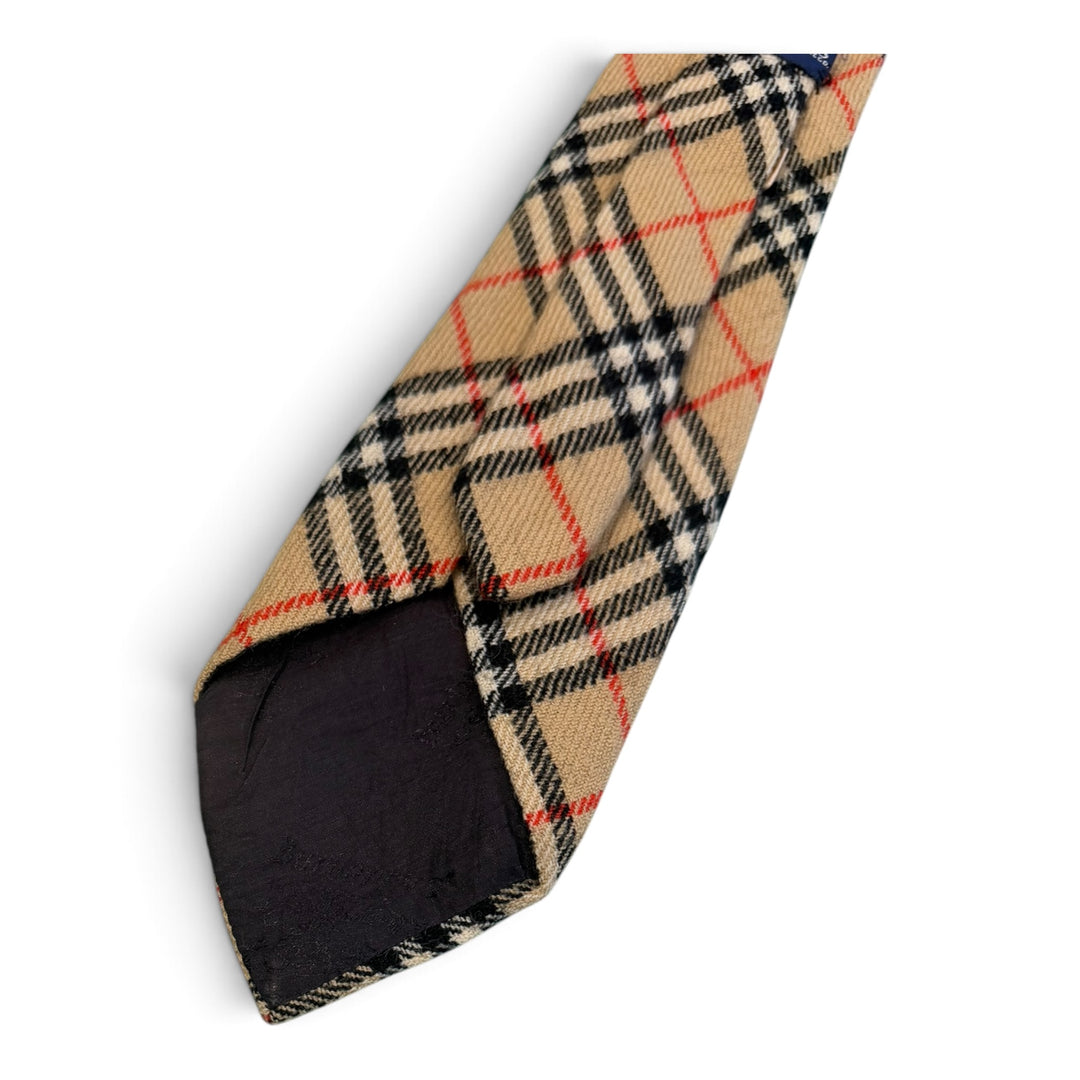 Vintage Burberry Wool Novacheck Tie