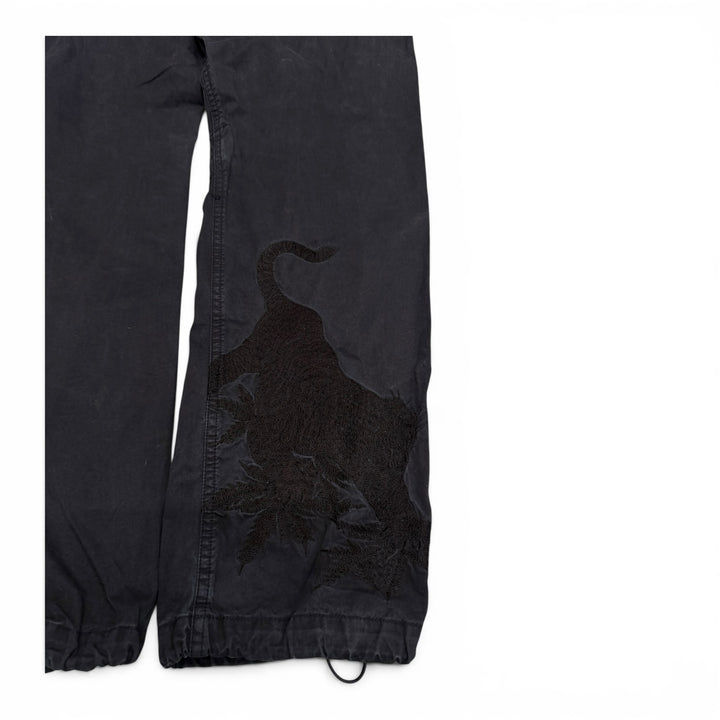 Vintage Maharishi Embroidered Joggers Black (XS)