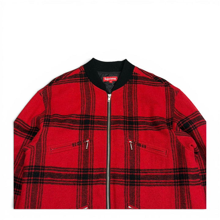 Supreme Red Flannel Full Zip Jacket (L)