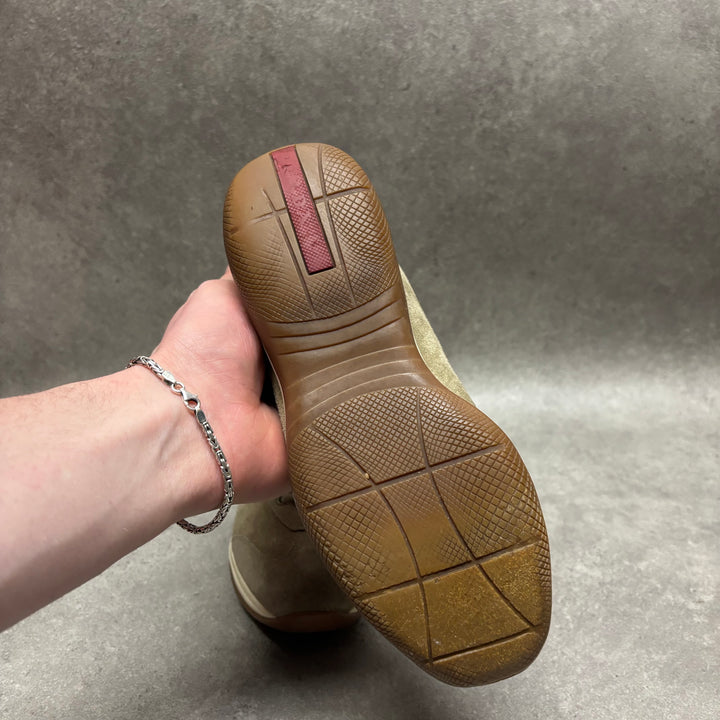 Prada Sport Beige Lace Up Low Top Trainers (UK5)
