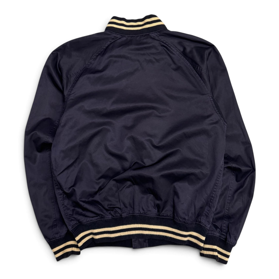 Vintage Polo Ralph Lauren Navy Satin Bomber Varsity Jacket (M)