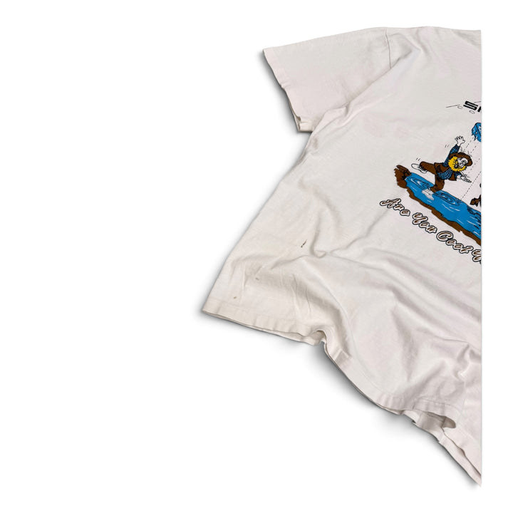 Vintage Are You Cold Graphic T shirt White (XL)