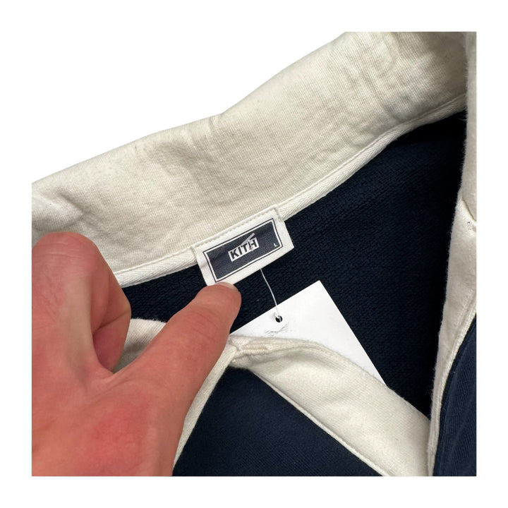 Kith Blue & White Spell Out Rugby Sweatshirt (L)