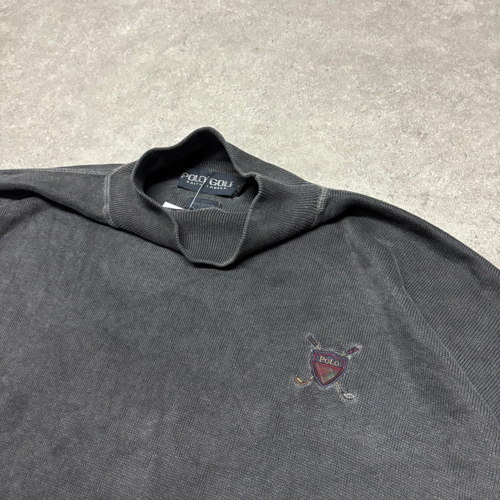 90's Vintage Polo Golf Ralph Lauren Black Sweatshirt (L)