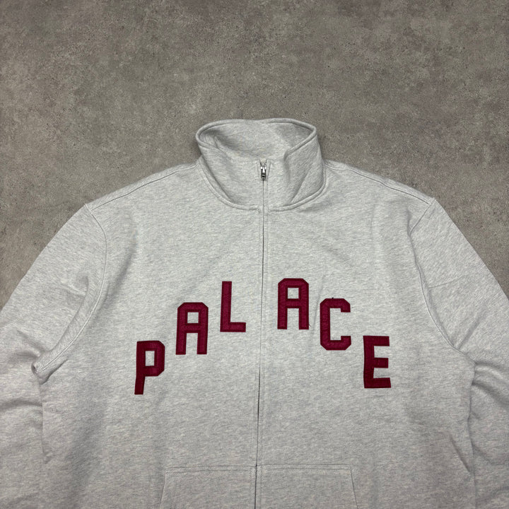 Palace Alas Funnel Grey Full Zip Hoodie (XL)