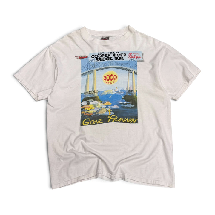 Vintage Cooper River Bridge Run Graphic T shirt White (L)