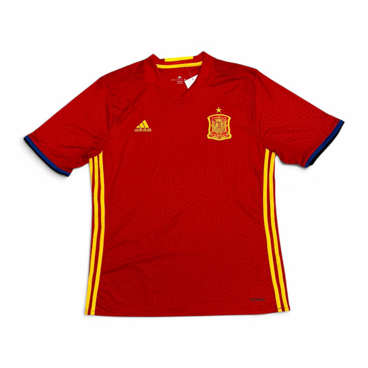 2016-17 Spain Home Football Shirt Red (XL)