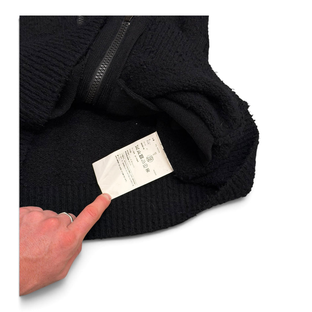 Comme De Garcons Full Zip Up Knitted Hoodie (M)