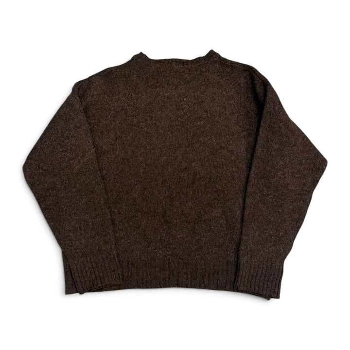 Vintage Burberry Crew Neck Wool Knit Jumper Brown (M)