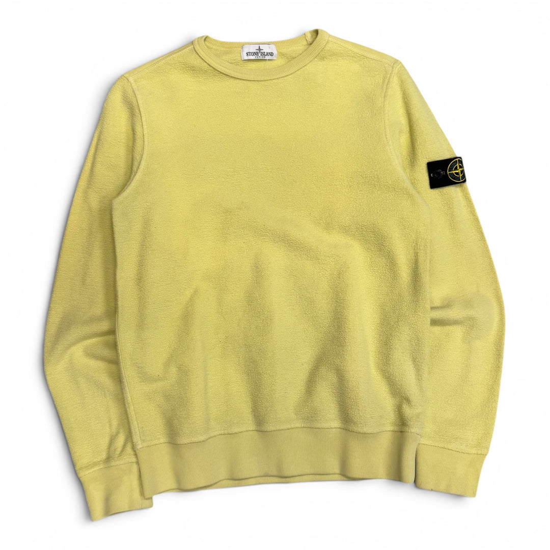 Stone Island Crew Neck Fleece Material  Sweatshirt Lime (S)