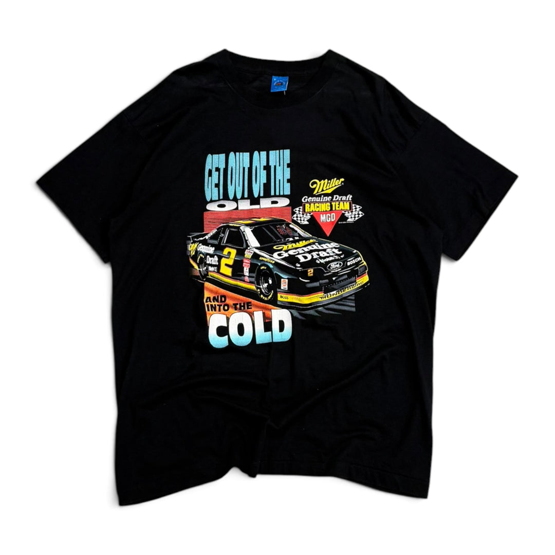 Vintage Miller Nascar Graphic T shirt Black (XL)