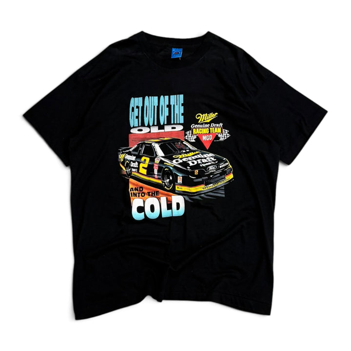 Vintage Miller Nascar Graphic T shirt Black (XL)
