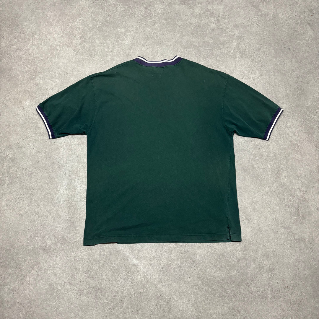 90's Vintage Gap Crewneck Green Heavy Cotton T-Shirt (XL)