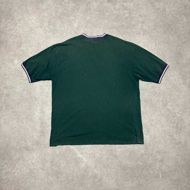 90's Vintage Gap Crewneck Green Heavy Cotton T-Shirt (XL)