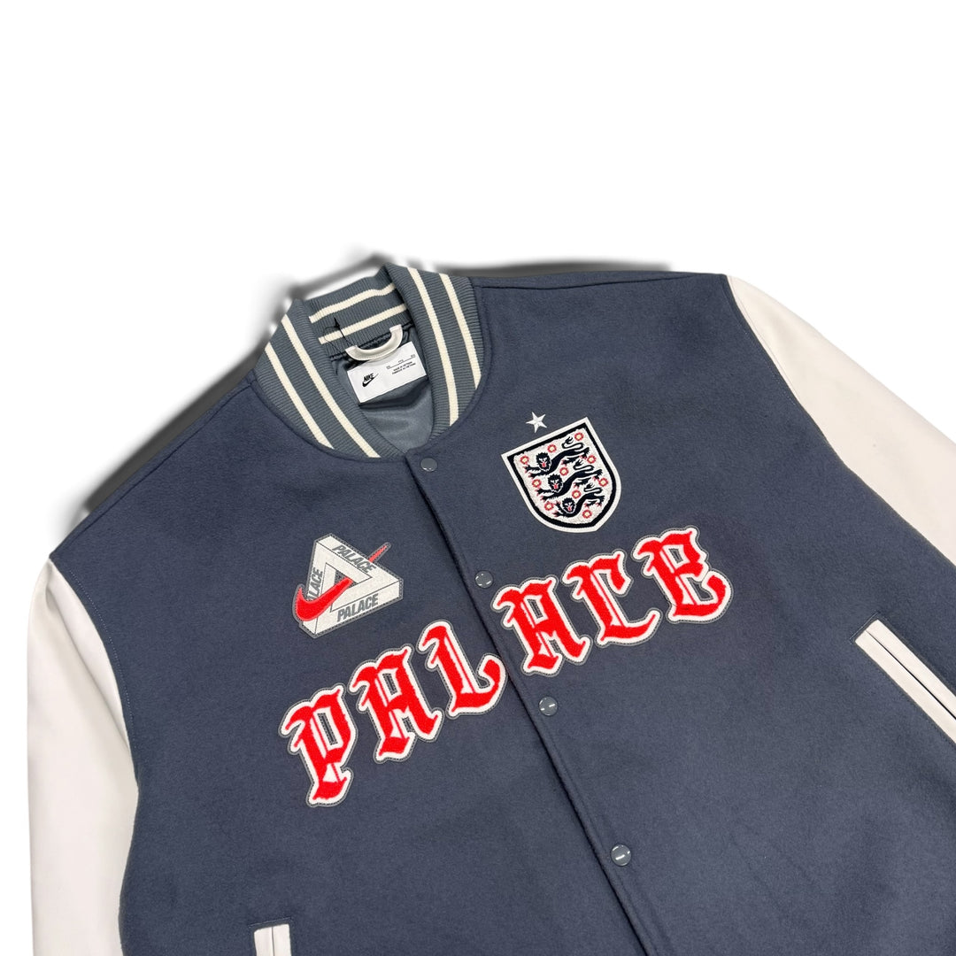 Palace x Nike England Grey Varsity Jacket (XXL)