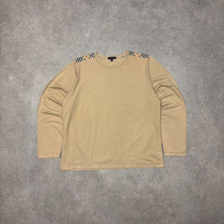 Vintage Burberry Beige Novacheck Longsleeve T-Shirt (L)