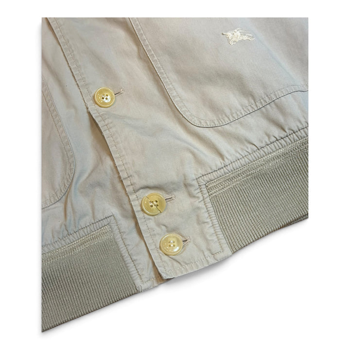 Vintage Burberry Beige Short Bomber Jacket (M)