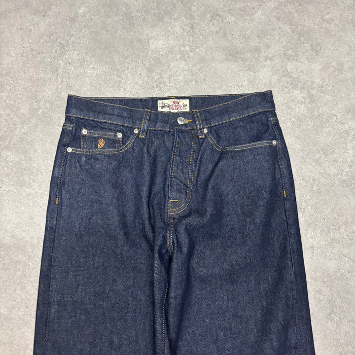 Stussy Dark Blue Relaxed Fit Denim Jeans (30x32)