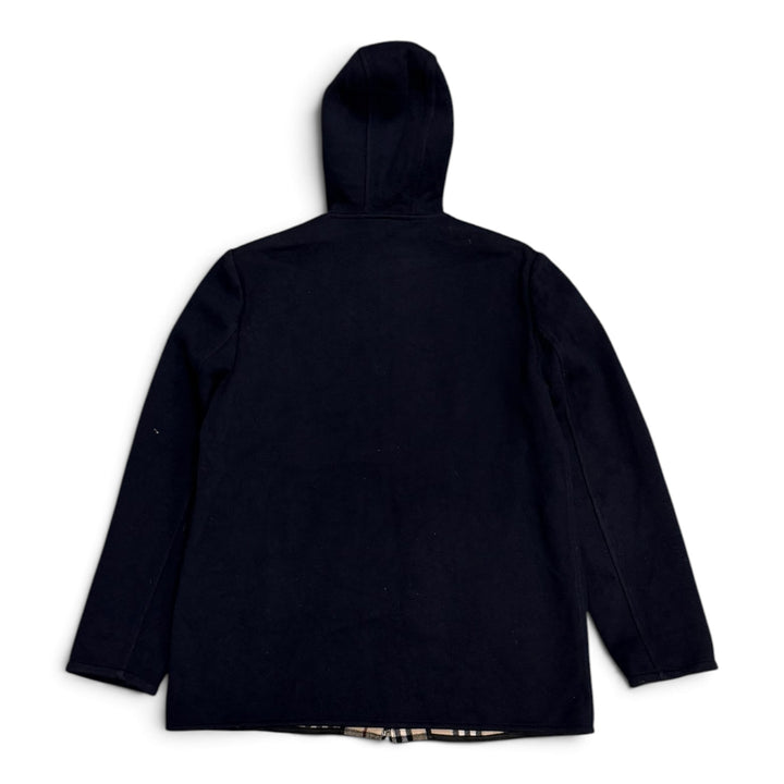 Vintage Burberrys Wool Zip Up Hooded Jacket Navy (M)