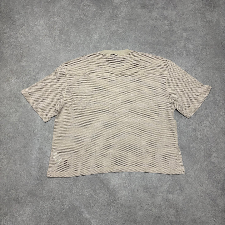 Stussy Light Brown Knitted Mesh T-Shirt (XL)