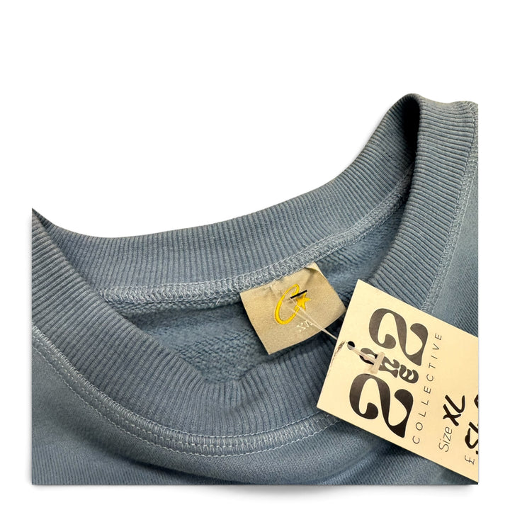 Corteiz Big Log Crew Neck Sweatshirt Blue (XL)
