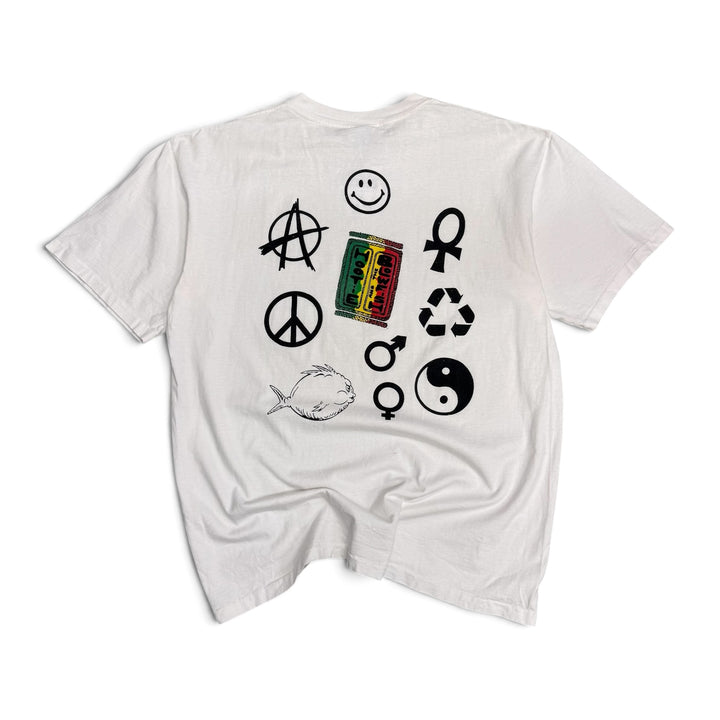 Vintage Whats Your Sign Graphic T shirt White (XL)