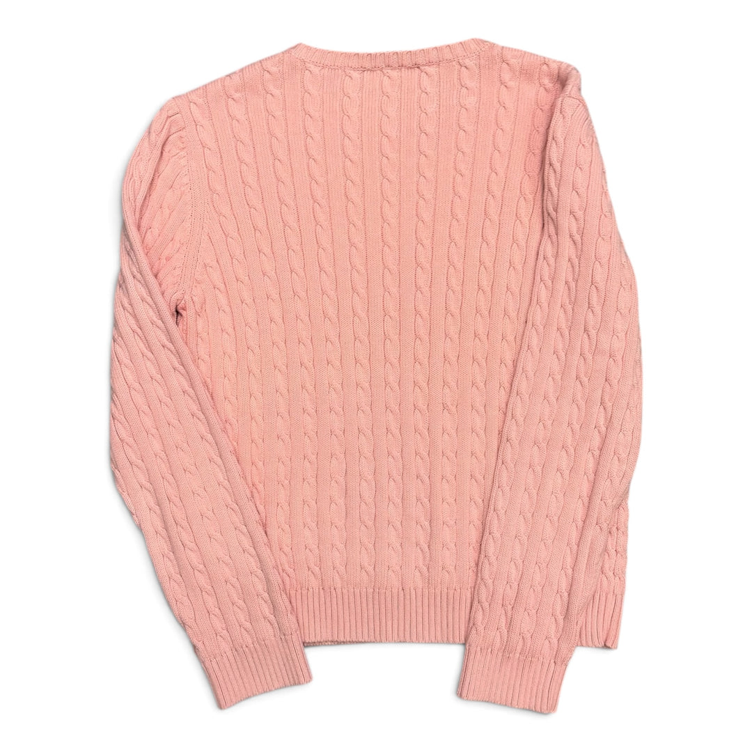 Vintage Polo Ralph Lauren Cable Knitted Pink Sweater (XL)