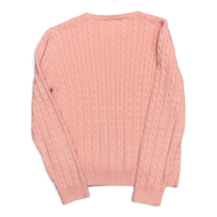 Vintage Polo Ralph Lauren Cable Knitted Pink Sweater (XL)