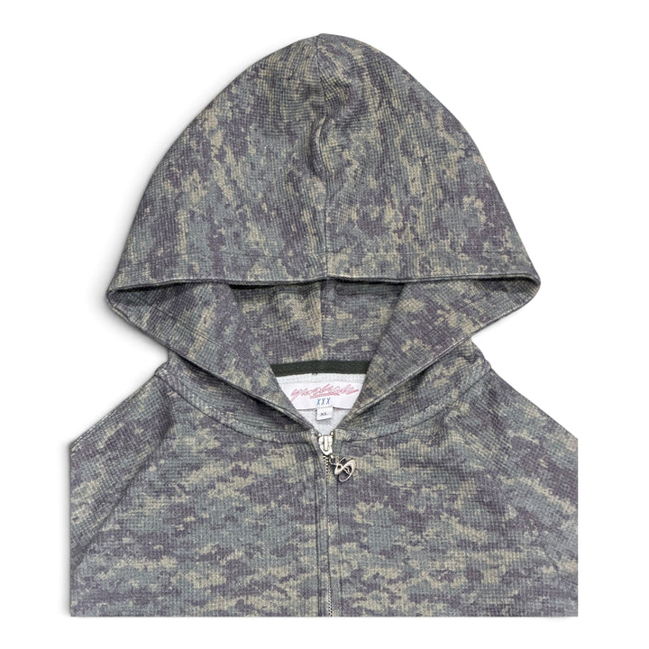 Yardsale Camo Zip Up Hoodie Green (XL)