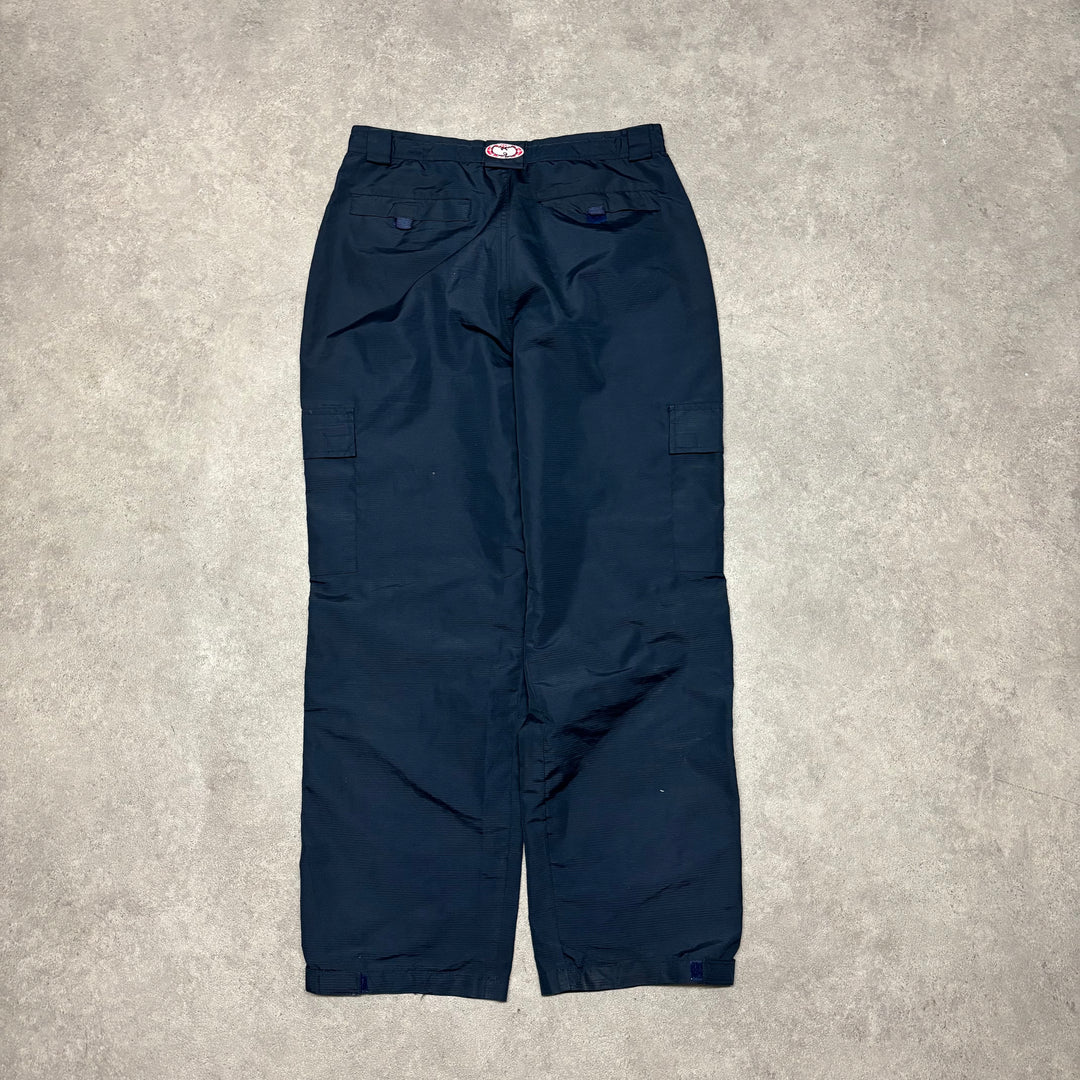 Vintage Wu Tang Clan Wu Wear Navy Lightweight Cargo Trousers (L)