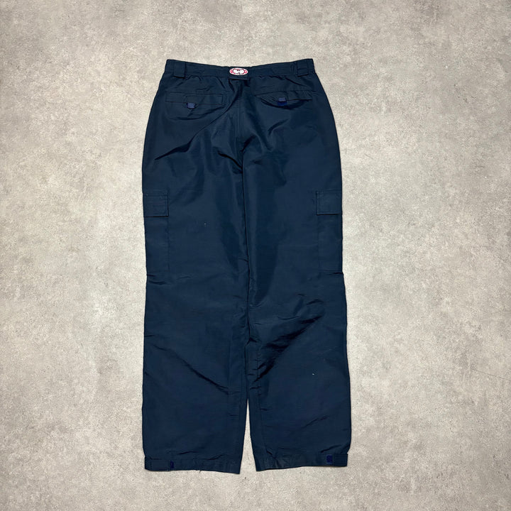 Vintage Wu Tang Clan Wu Wear Navy Lightweight Cargo Trousers (L)