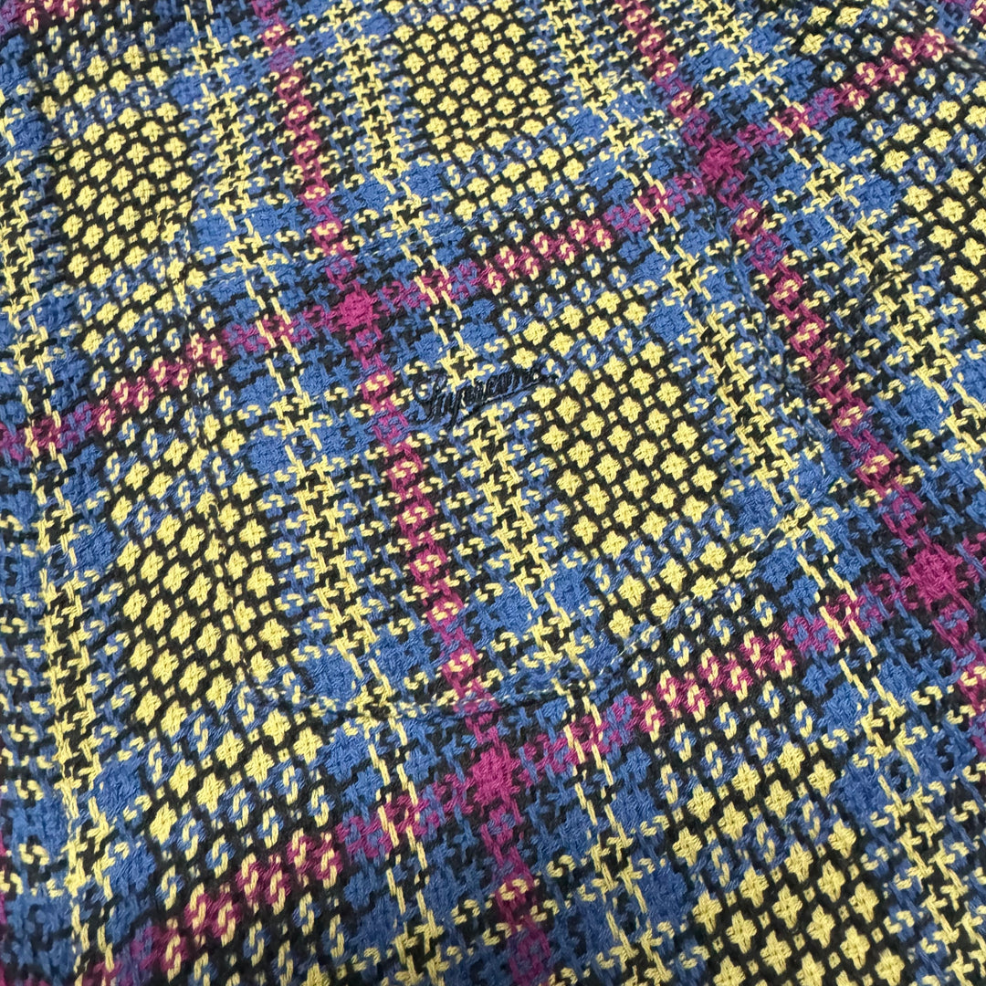 Supreme Basket Weave Plaid Shirt Yellow (S)