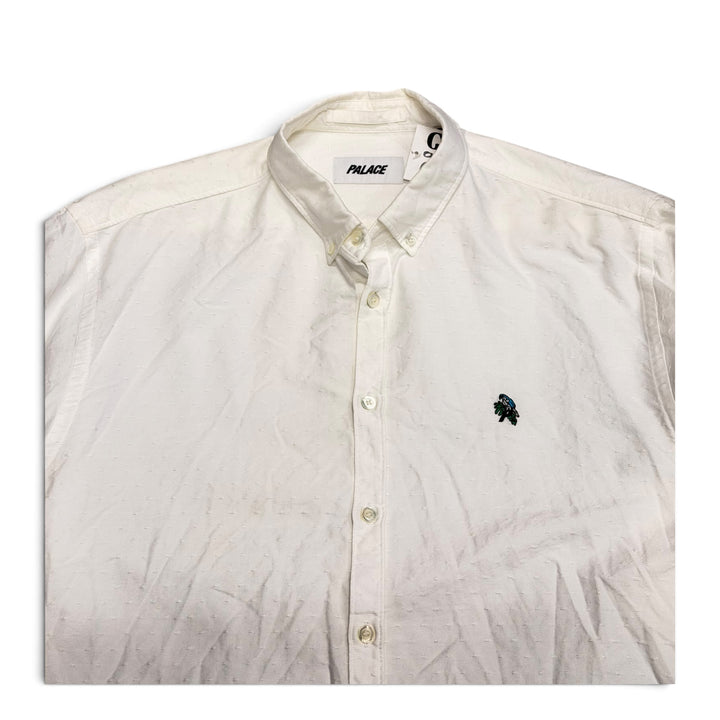 Palace White Long Sleeve Parrot Embroidered Shirt (XL)
