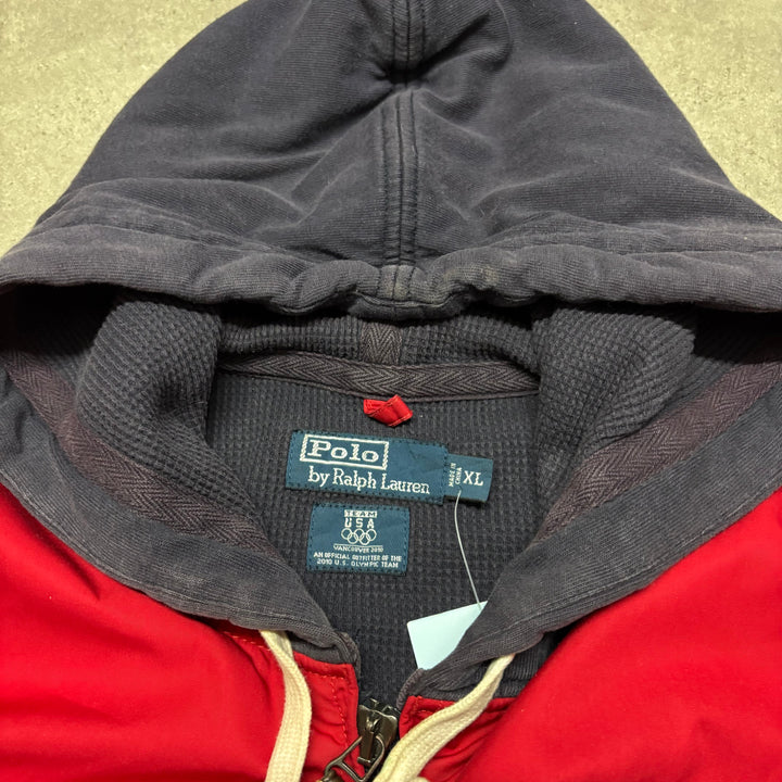 Polo Jeans Ralph Lauren Winter Olympics Red Hooded Jacket (XL)