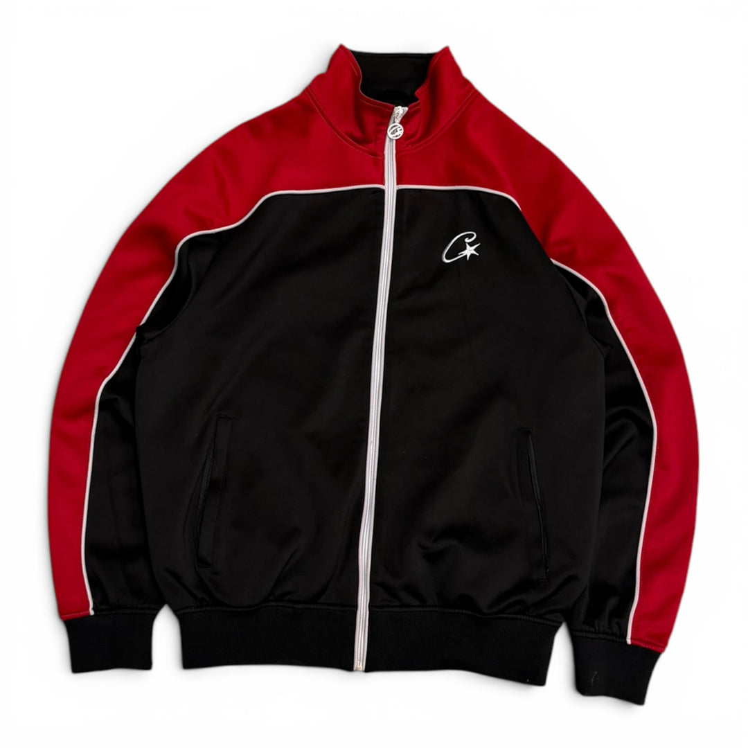 Corteiz Red & Black Full Tracksuit Set (L)