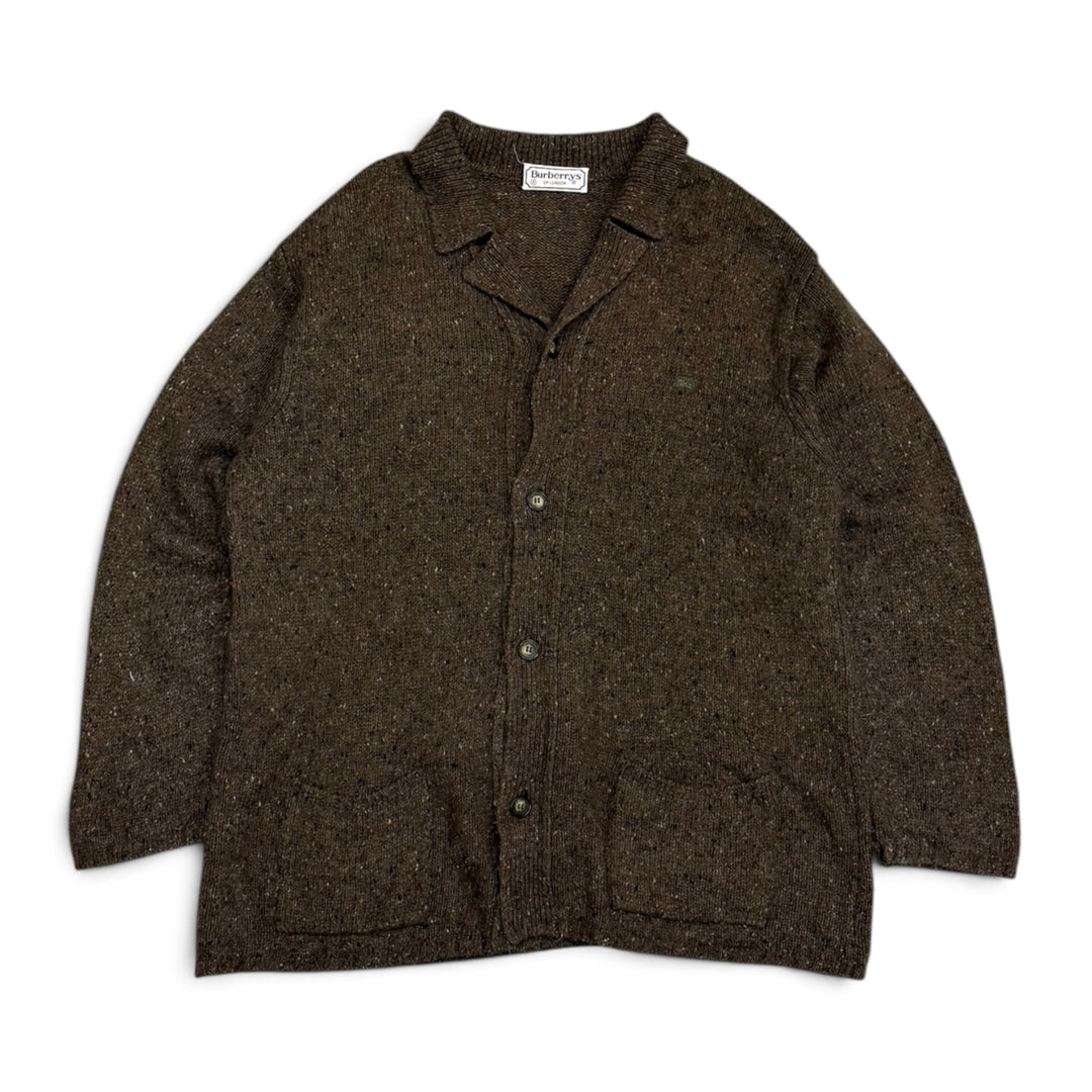 Vintage Burberry Button Up Knitted Cardigan Khaki (XL)