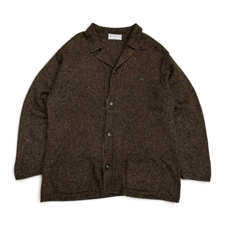 Vintage Burberry Button Up Knitted Cardigan Khaki (XL)