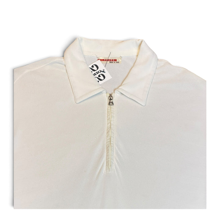 Vintage Prada White Polo Shirt (L)