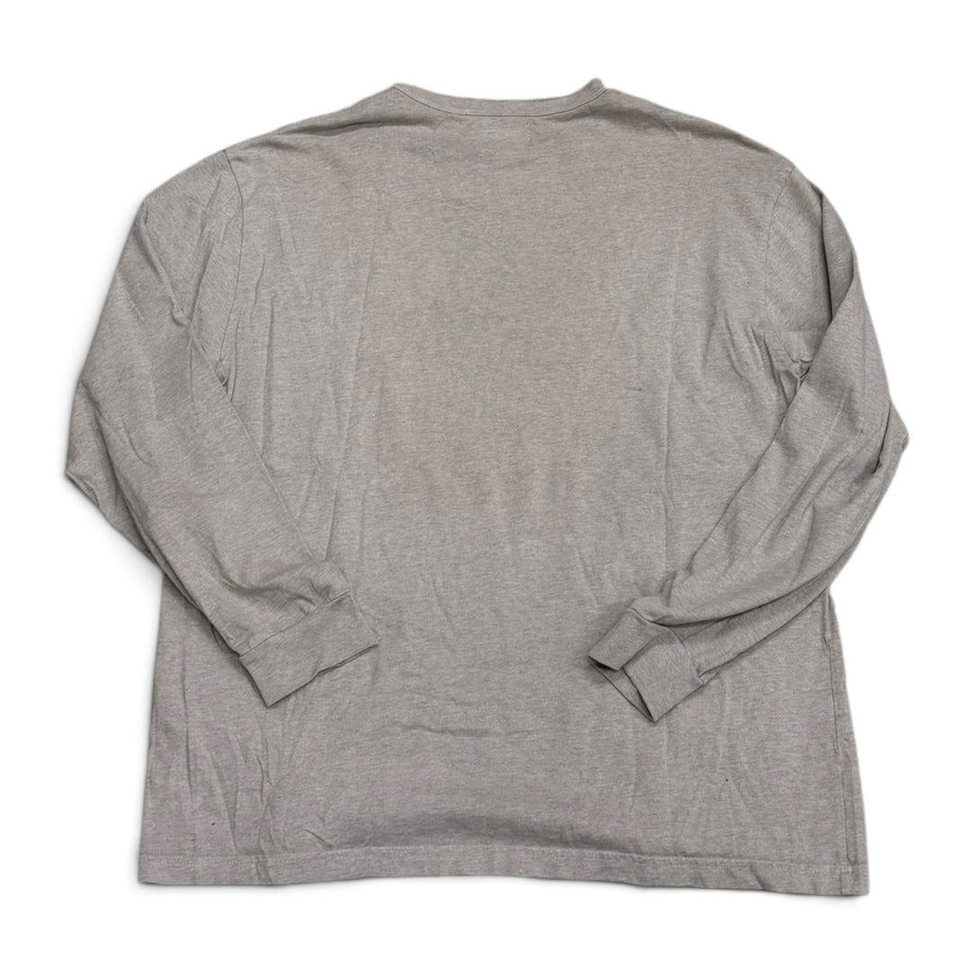 Palace Square Patch Long Sleeve T shirt Gray (XXL)