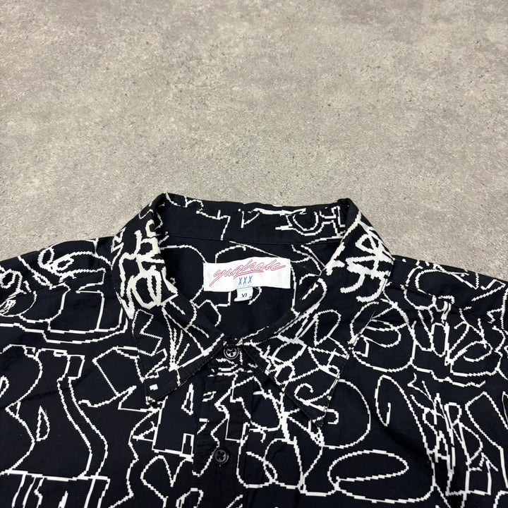Yardsales Black Graffiti Long Sleeve Shirt (XL)
