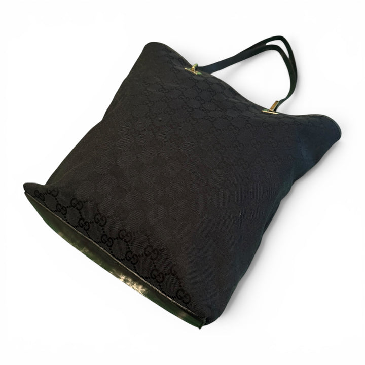 Vintage Gucci GG Monogram Black Shoulder Bag