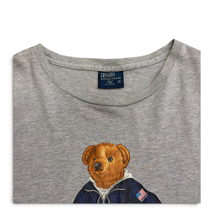 Vintage Polo Ralph Lauren Bear Graphic T shirt Gray (M)