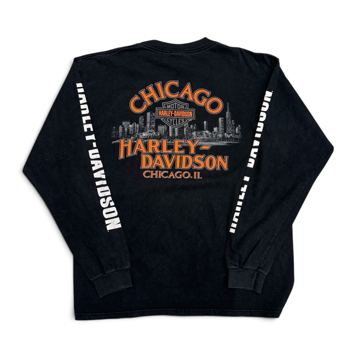 Harley Davidson Graphic Long Sleeve T Shirt Black (XL)