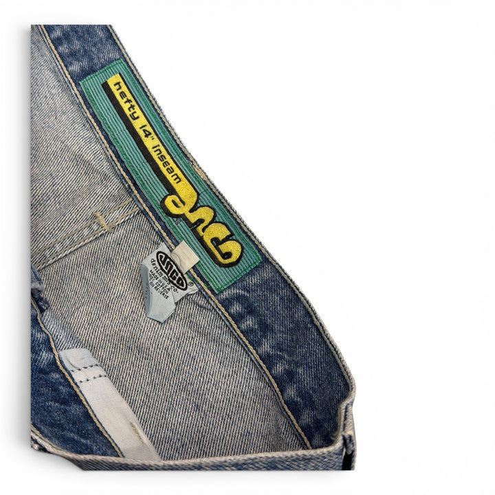 Vintage Hefty 90's Baggy Denim Shorts Blue (36")