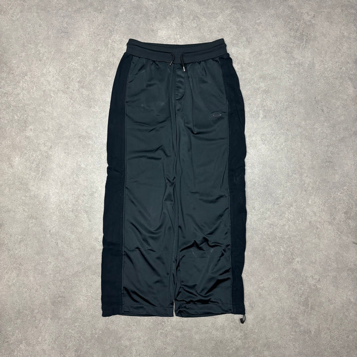 Oakley Black Nylon Relaxed Tracksuit Bottoms (M)