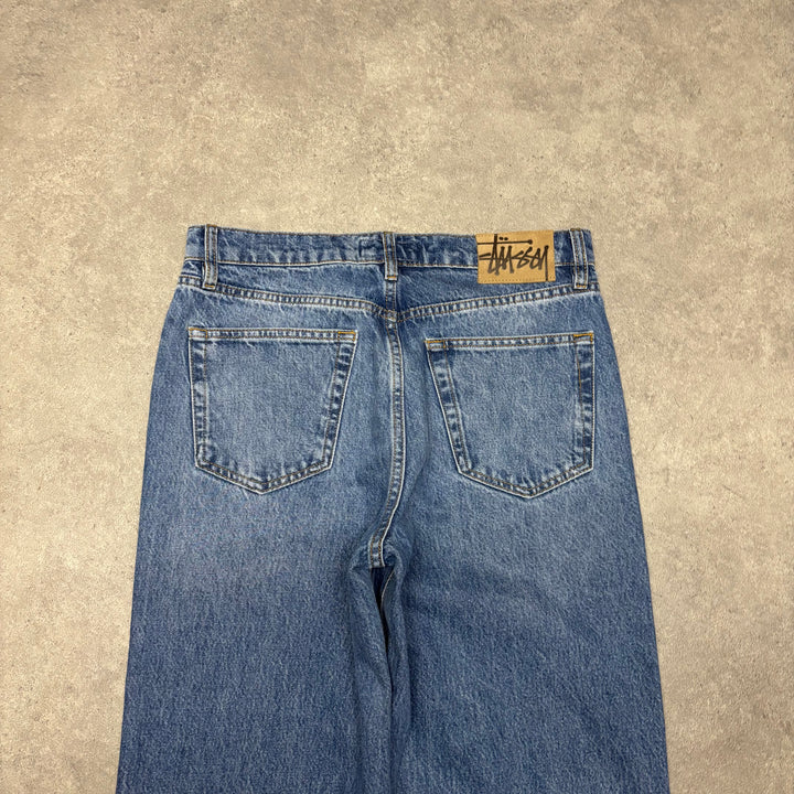 Stussy Relaxed Fit Blue Denim Trousers (30x32)