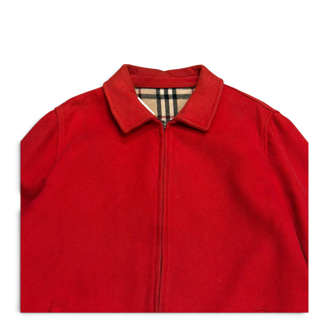 Vintage Burberry Zip Up Jacket Red (M)