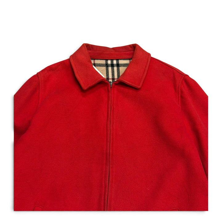 Vintage Burberry Zip Up Jacket Red (M)