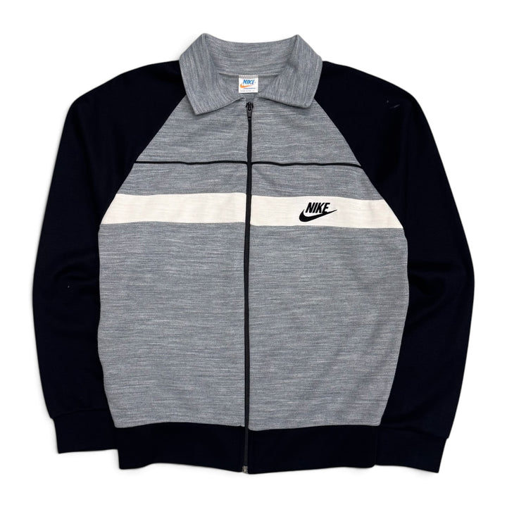 1970's Vintage Nike Made In UK Grey Full Zip Tracksuit Jacket (M)