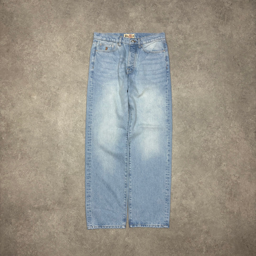 Stussy Relaxed Fit Light Blue Denim Jeans (30x32)